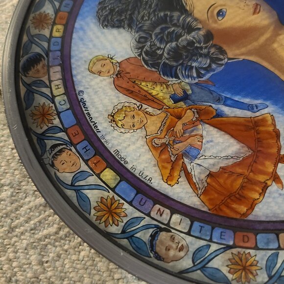 1990 Glassmasters Children of Washington United Federation of Doll Suncatcher - Picture 5 of 7